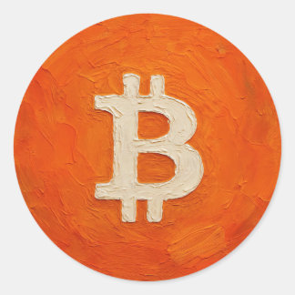 Bitcoin Standard (Oil, Style: 3) Classic Round Sticker