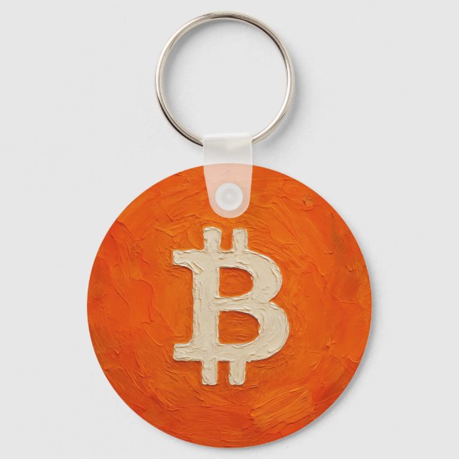 Bitcoin Standard (Oil, Style: 3) Key Ring (Front)