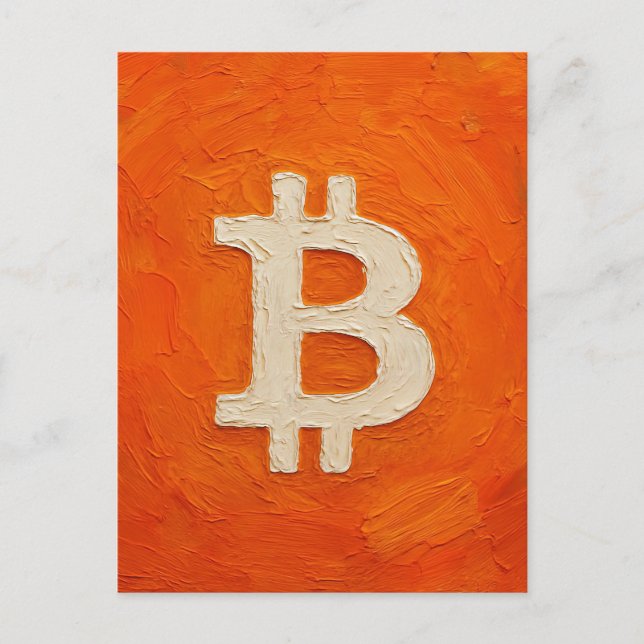 Bitcoin Standard (Oil, Style: 3) Postcard (Front)