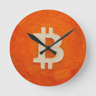 Bitcoin Standard (Oil, Style: 3) Round Clock