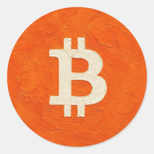 Bitcoin Standard (Oil, Style: 4) Classic Round Sticker