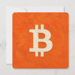 Bitcoin Standard (Oil, Style: 4) Holiday Card