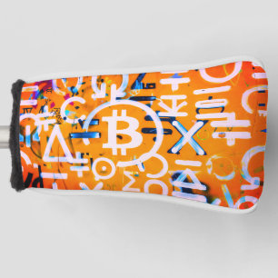 Bitcoin Street Art (Orange Painting No. 3) Golf Head Cover