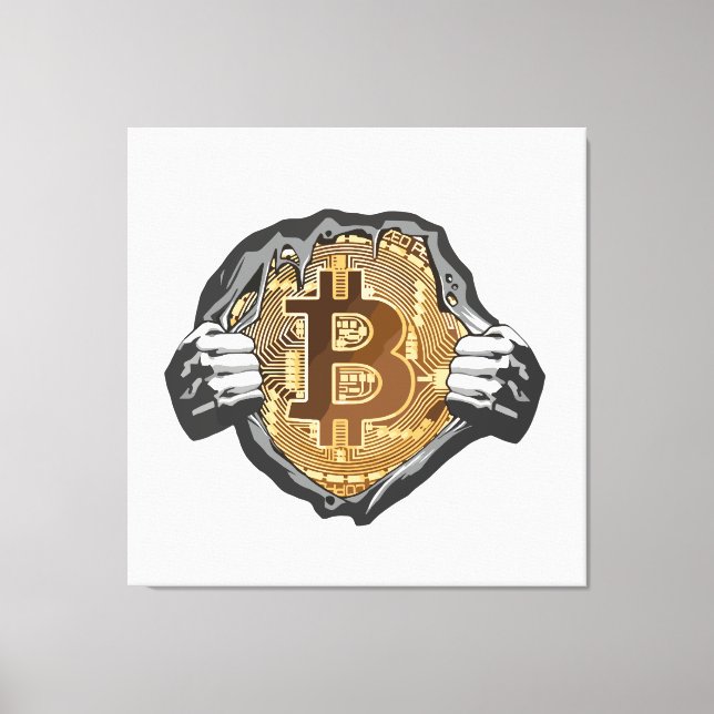 Bitcoin Super Hero Canvas Print (Front)