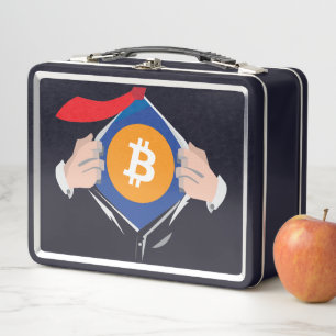 Bitcoin Superhero Image Lunchbox