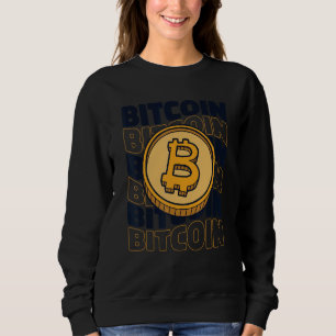 Bitcoin Text Crypto Cryptocurrency Blockchain Bitc Sweatshirt