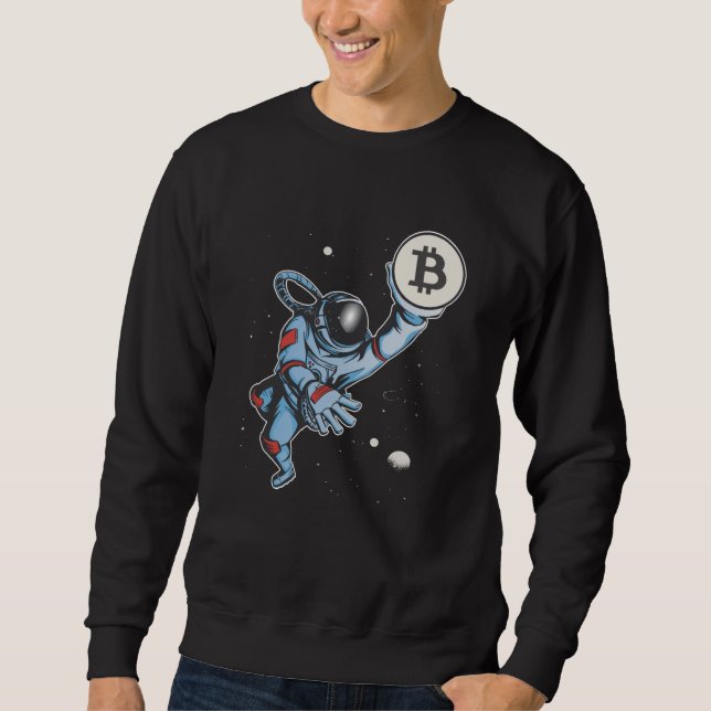 Bitcoin to the moon Astronaut Sweatshirt (Front)