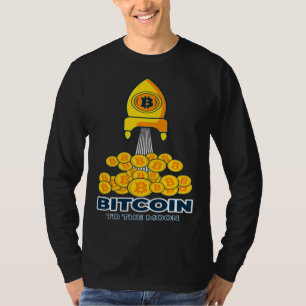 Bitcoin To the Moon & Back Bitcoin Cryptocurrency T-Shirt
