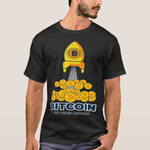 Bitcoin To the Moon & Back Bitcoin Cryptocurrency T-Shirt