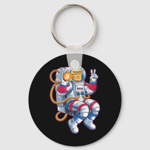 Bitcoin To The Moon Btc Astronaut Crypto Fomo Trum Key Ring
