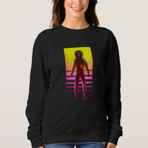 Bitcoin To The Moon Crypto Chill Neon Astronaut Sweatshirt