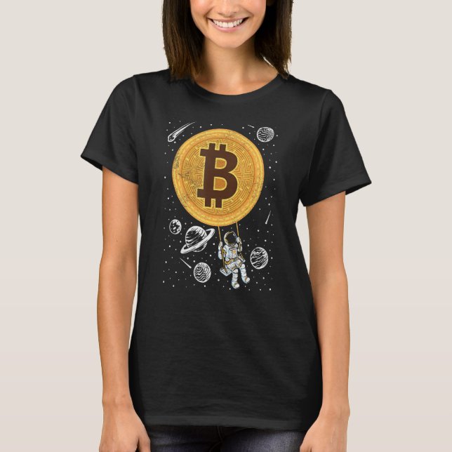 Bitcoin To The Moon Cryptocurrency T-Shirt (Front)