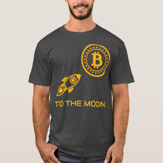 BItcoin To The Moon Rocket Desing T-Shirt
