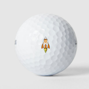 Bitcoin To The Moon Rocket Golf Balls
