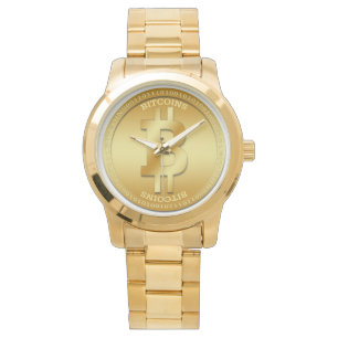 Bitcoin Unisex Oversized Gold Bracelet Watch
