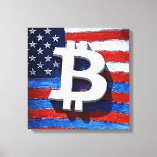 Bitcoin USA Canvas Print