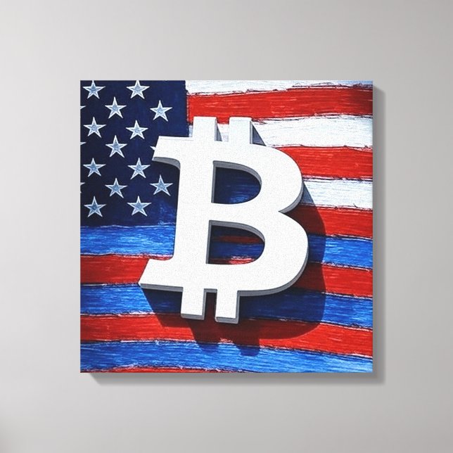 Bitcoin USA Canvas Print (Front)