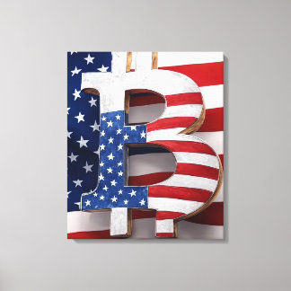 Bitcoin USA Canvas Print