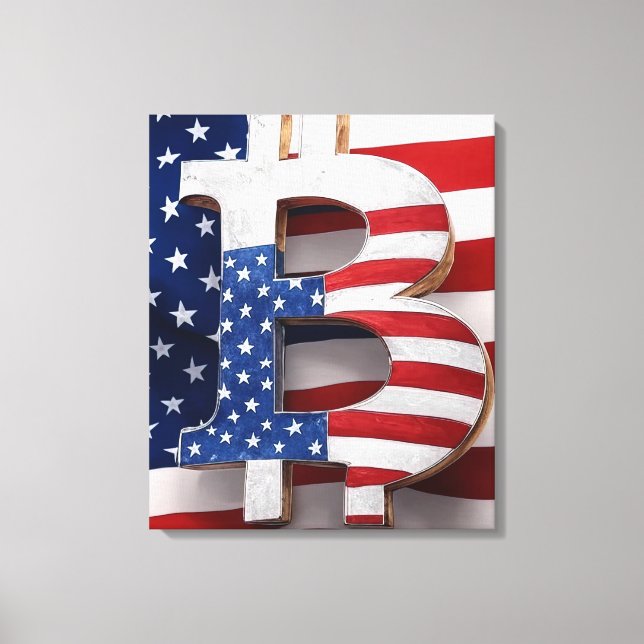 Bitcoin USA Canvas Print (Front)