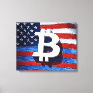 Bitcoin USA Canvas Print