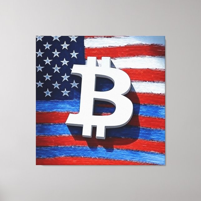 Bitcoin USA Canvas Print (Front)