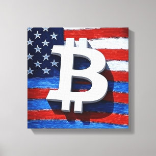 Bitcoin USA Canvas Print