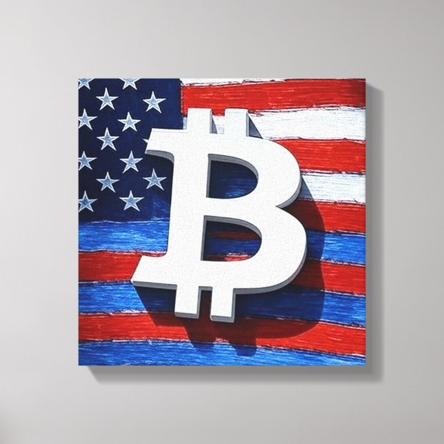 Bitcoin USA Canvas Print (Front)