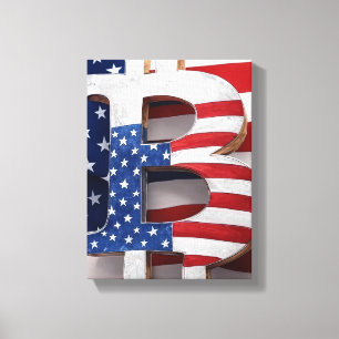 Bitcoin USA Canvas Print