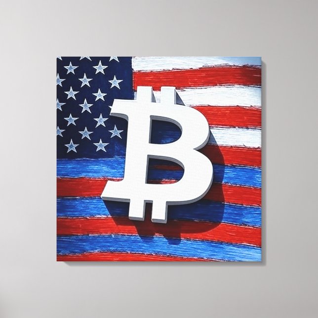 Bitcoin USA Canvas Print (Front)
