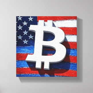 Bitcoin USA Canvas Print