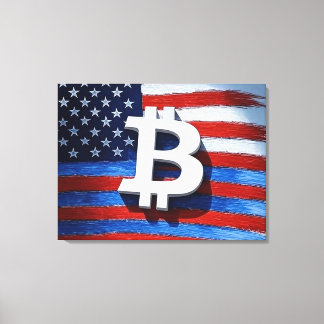 Bitcoin USA Canvas Print