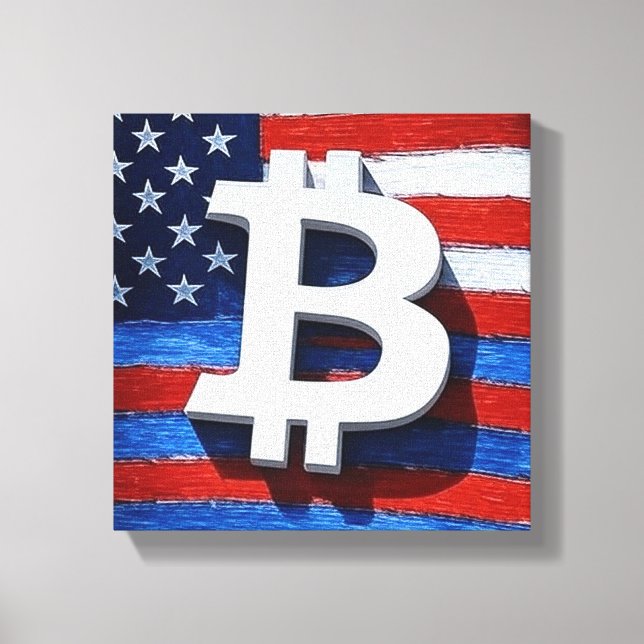 Bitcoin USA Canvas Print (Front)
