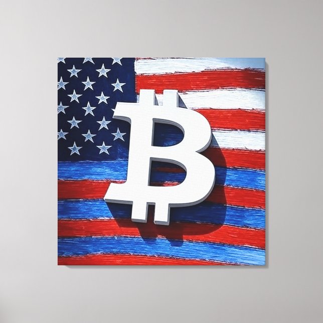 Bitcoin USA Canvas Print (Front)