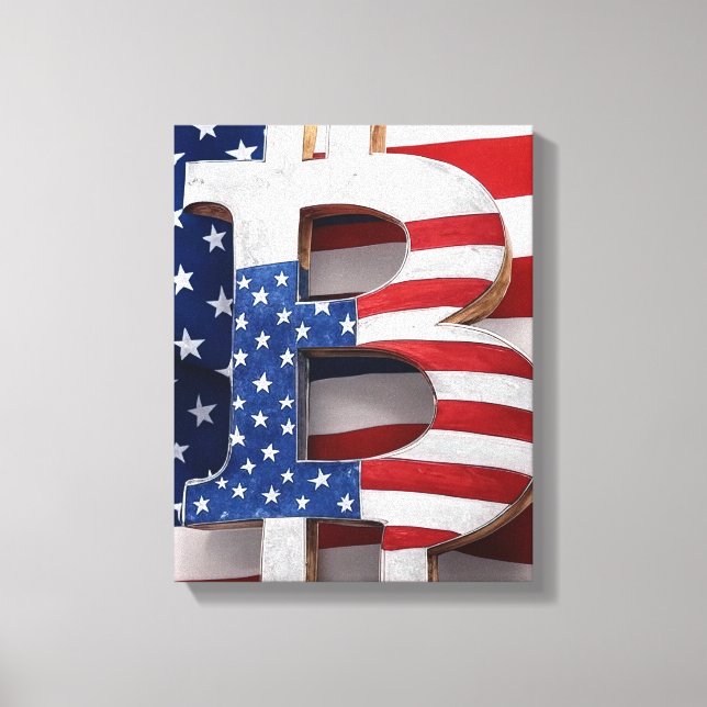 Bitcoin USA Canvas Print (Front)