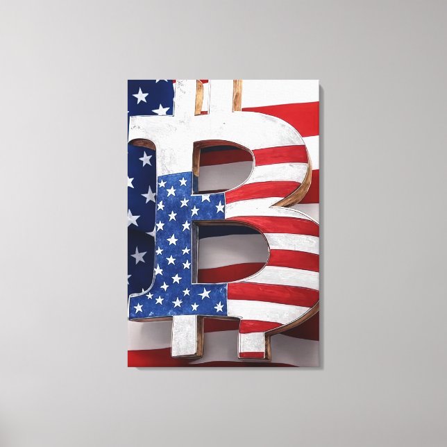 Bitcoin USA Canvas Print (Front)