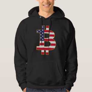 Bitcoin USA Flag - Btc Crypto Hoodie
