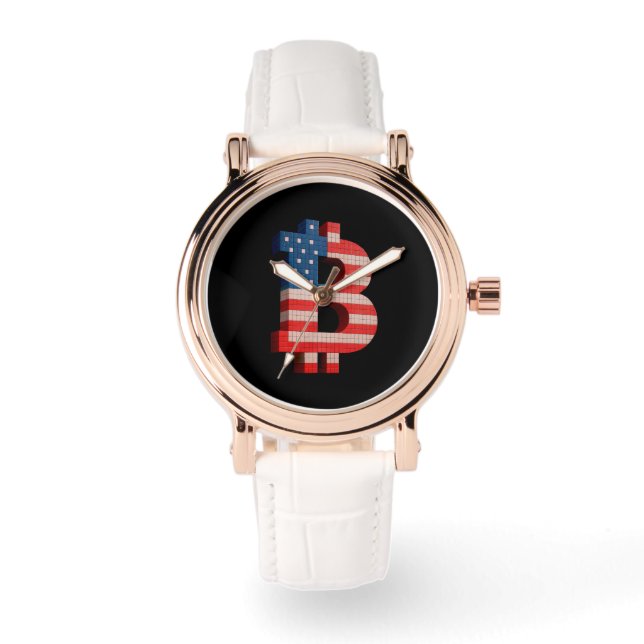 Bitcoin USA Pixel ₿ Watch (Front)