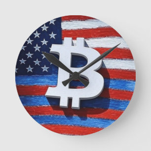 Bitcoin USA Round Clock