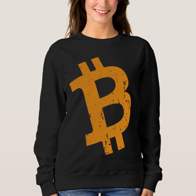 Bitcoin Vintage Crypto Blockchain Bitcoin Sweatshirt (Front)