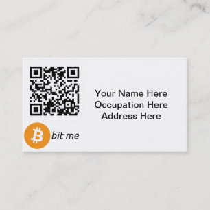 Bitcoin Wallet QR Code Business Cards