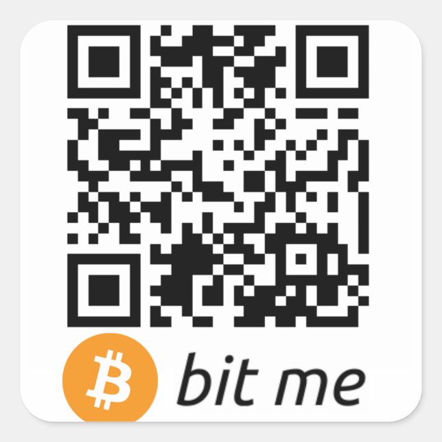 Bitcoin Wallet QR Code Sticker (Front)
