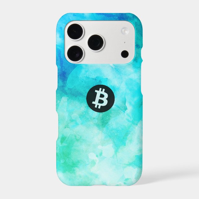 Bitcoin Watercolor (Style 3 - Beach Life) (Back)