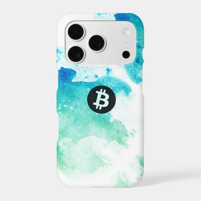 Bitcoin Watercolor (Style 5 - Wave Rider) (Back)