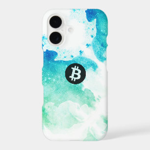 Bitcoin Watercolor (Style 5 - Wave Rider)