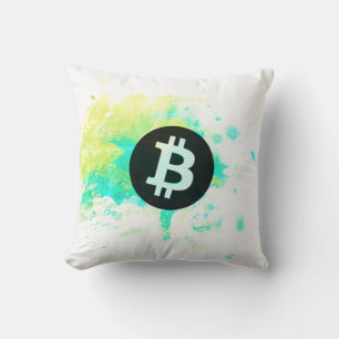 Bitcoin Watercolor (Style 7 - Stack Sats) Cushion