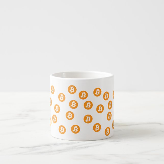 Bitcoin Wave BTC Crypto Token Espresso Cup (Front)