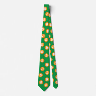 Bitcoin Wave BTC Crypto Token Neck Tie