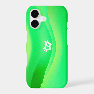 Bitcoin Wave (Green, White ₿)