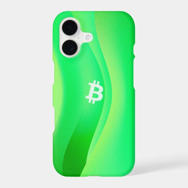 Bitcoin Wave (Green, White ₿) (Back)