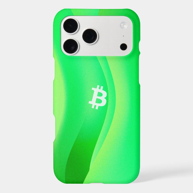 Bitcoin Wave (Green, White ₿) (Back)